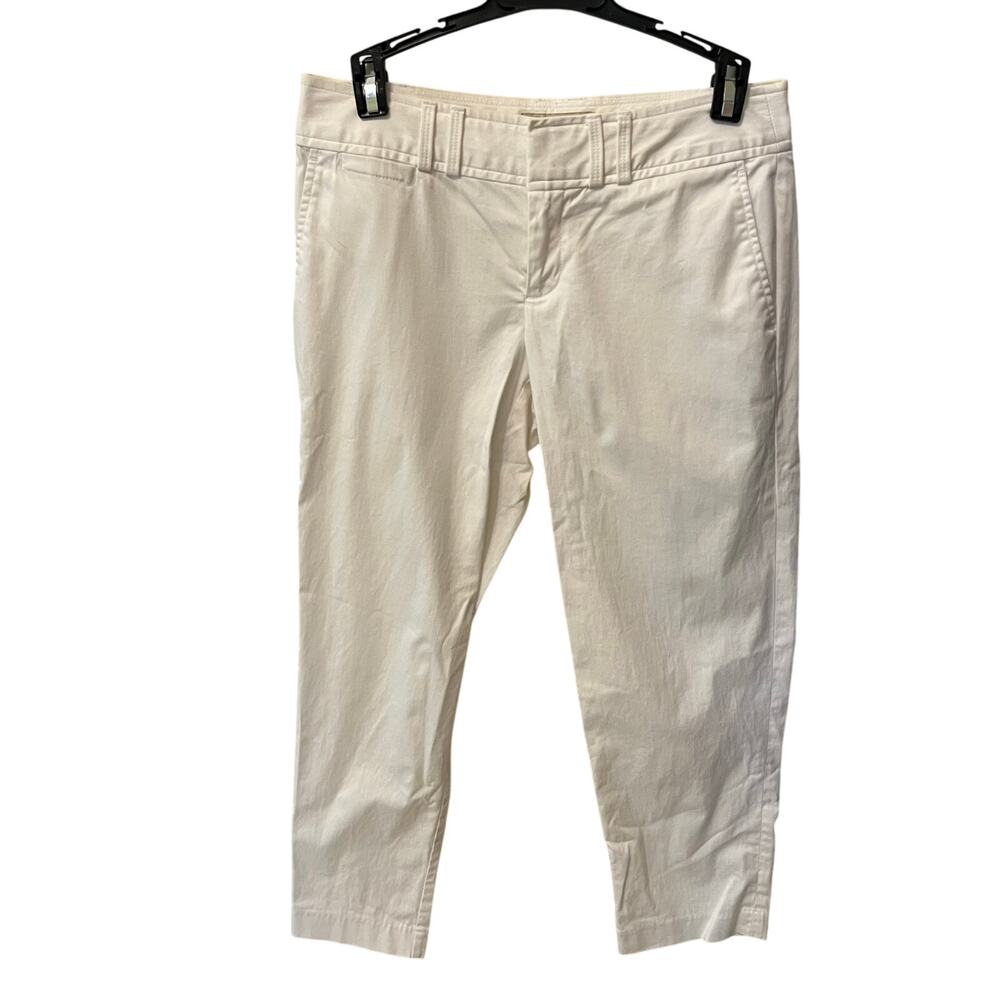 Banana Republic Ryan Fit White Cropped Capri Pants Women's Size 2 summer picnic